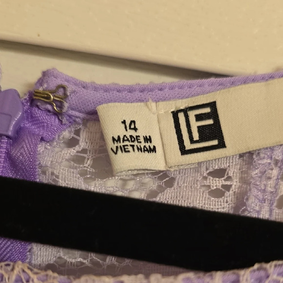 Leslie Fay Purple Sleeveless Midi Dress for Weddings - Picture 3 of 12